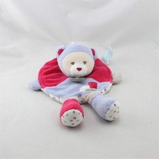 Doudou plat ours rose - , mauve