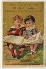 Chromo.Rébus-Devinette-En quoi les bons livres?-Grandes caves J.Rozès-D.191