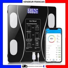 Pèse Personne Impédancemètre Balance Bluetooth Connectée USB Analyse IMC 180 kg