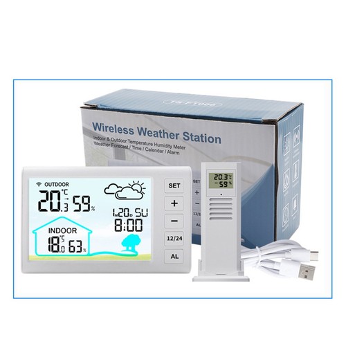 Thermomètre horloge météo - thermomètre,