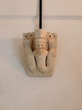 Sculpture Pierre Murale Plâtre Bas Relief Gargouille Poisson Signé GRIOT PH