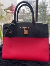 sac à main Louis Vuitton - Modèle City Steamer noir et rouge - avec facture