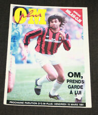 PROGRAMME FOOTBALL AC MILAN V OLYMPIQUE MARSEILLE COUPE DES CHAMPIONS D'EUROPE 1991