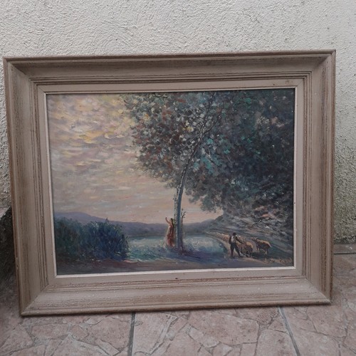 Tableau huile sur toile - tableau,