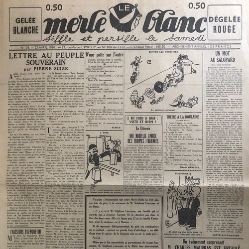 Journal merle blanc - journal,