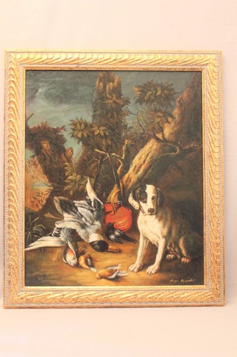 Tableau huile sur toile - , signé