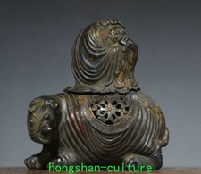 6.6" Bronze Doré Arhat Damo