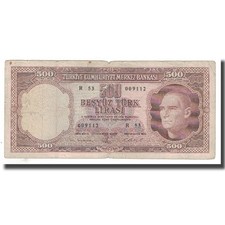 Billet, Turquie, 500 Lira