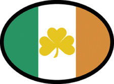 Irlande Drapeau Avec Trèfle