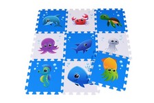 21024 Tapis Puzzle « Monde Marin », 9 pièces, 30 cm