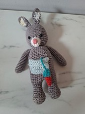 Doudou peluche lapin laine