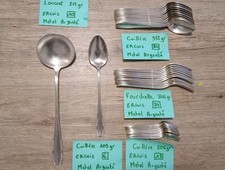Lots De 38 Couverts Ménagère ERCUIS 2388gr Métal Argenté 84-18-10-6