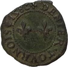 HENRI III (1574-1589) DENIER TOURNOIS 1582 B (Rouen) TB+ DU1153A