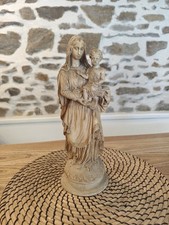 Ancienne Statue Vierge à l'Enfant - 32 cm
