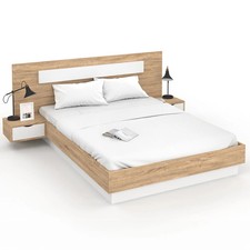 Lit double SANTA avec tête de