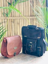 Sac À Dos Vintage En Cuir