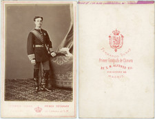 Debas, Madrid, Alfonso XII Vintage albumen print.Alfonso XII (Alfonso Francisc