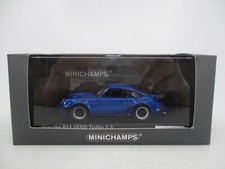 AW486 MINICHAMPS 1/43 1:43 PORSCHE 911 (930) TURBO 3.3 BLEU REF 04316038 EdL