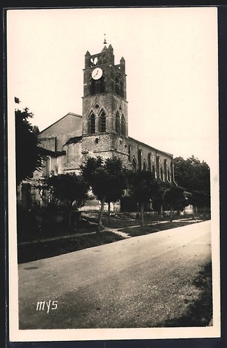 Cpa donzac église avec - cpa, donzac,
