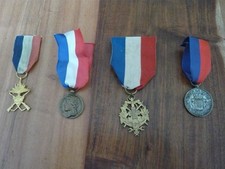 LOT DE MEDAILLES COMMEMORATIVES ET MILITAIRES FIN XIXEME DEBUT 3ème REPUBLIQUE