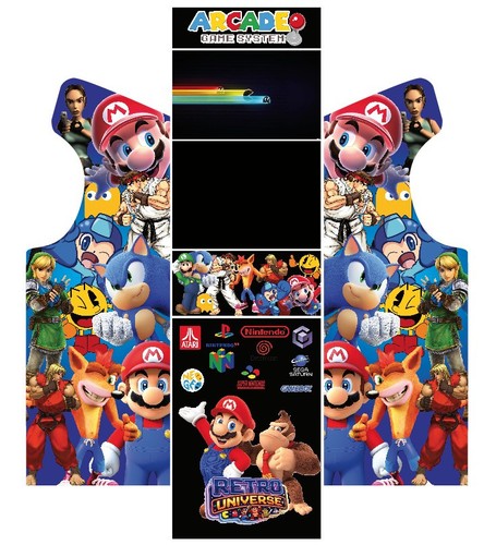 Stickers borne arcade - borne, (mame