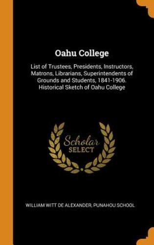 Oahu college list of - list,