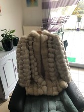 vends manteau de fourrure renard bleu
