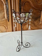 Bougeoir à  pampilles perles