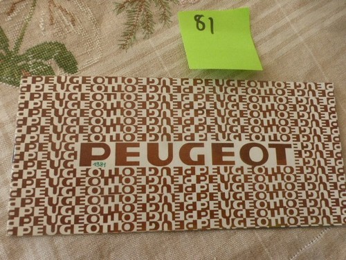 Catalogue peugeot 1981 - 1981, sales
