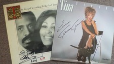 Autographes ORIGINAUX SIGNED des Chanteurs TINA & IKE TURNER sur Pochettes LP33T