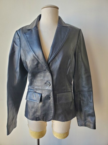 Veste cuir style blazers - cuir,