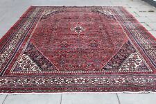 Vintage Main Fabriqué Traditionnel Oriental Laine Rouge Surdimensionné Moquette