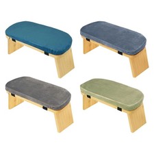 Banc de méditation ergonomique en bois avec coussin moelleux, pliable et
