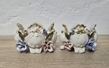 Ensemble bonbonnière Bassano céramique Italie vintage