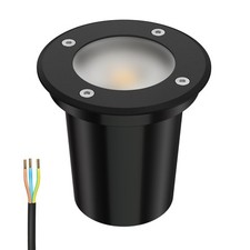 Luminaire encastré de sol BOLI pour l'extérieur IP67 noir givré rond 108mm Ø