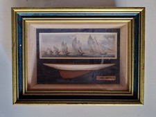 Demi Coque De Bateau Class Ame Encadré Sous Verre - 1988 - Vintage - Collection 