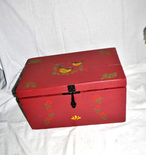Malle bois vintage coffre - en,