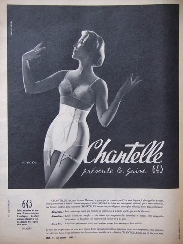 Publicité 1958 chantelle - publicitÉ,
