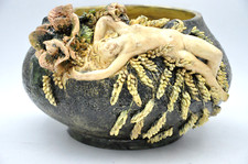 Pot "femme nue aux blés" signé Max CLAUDET 1882 art nouveau 19° collection