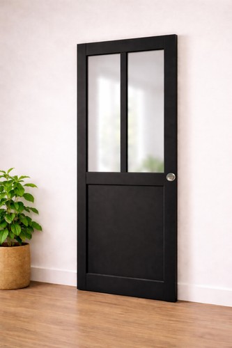 Porte coulissante atelier noir - coulissante,