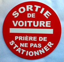 panneau SORTIE DE VOITURE