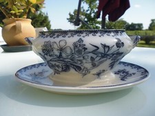 ancienne saucière F.F PEXONNE Fleurs des champs