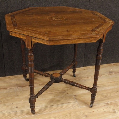 Table octogonale bois