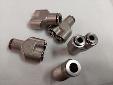 Raccord rapide Y Réduction Pneumatique 6 mm Vers 4 mm inox
