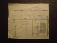 FRANCE RECEPISSE TIMBRE FISCAL QUITTANCE OBLITERATION CACHET POSTAL PARIS