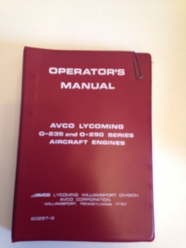 Operator manual avco - operator's,