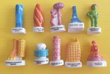 Fève Série complète - Monument Capitale Europe - Paris Pise Madrid Bruxelles