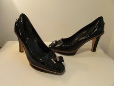 escarpins celine cuir verni noir 37