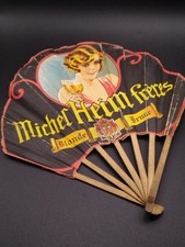 ANCIEN EVENTAIL PUBLICITAIRE BIERE MICHEL HEIM FRERES
