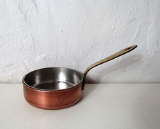 ancienne casserole en cuivre sauteuse Chomette Favor Inocuivre Sartel 7cm